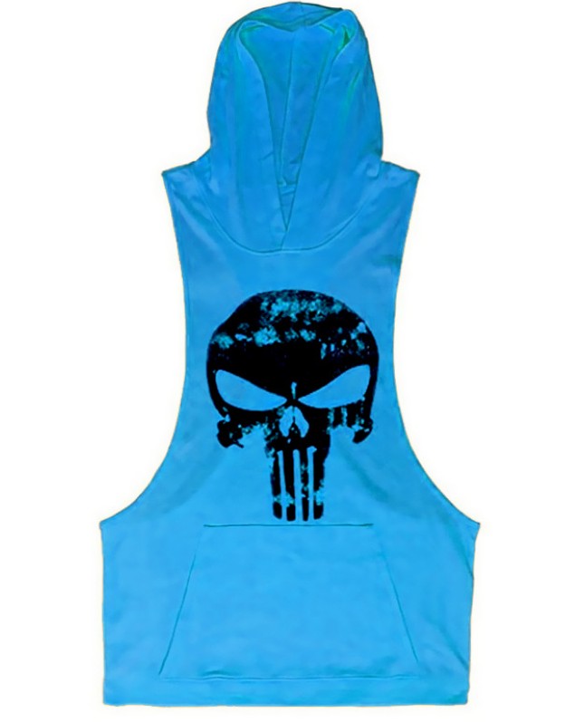 Men's Hoodie NoSleeve Skull Vest