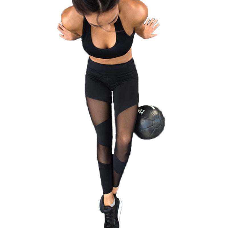 Chic Black Mesh Workout Legging