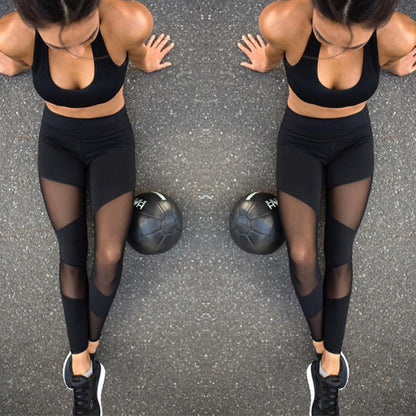 Chic Black Mesh Workout Legging